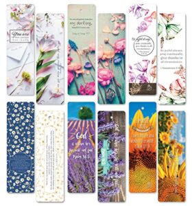60 pcs christian bible verses flower bookmarks. beauty ebook. encouraging, inspiration, unique design bookmark.
