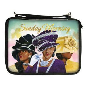 african american expressions – sunday morning/ladies with hats bible organizer (7.5″ x 10.5″, removable shoulder strap included) bo-136