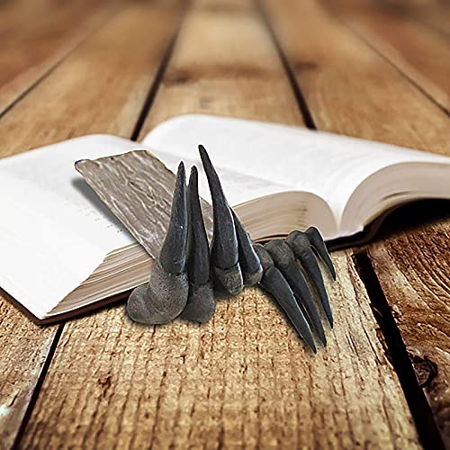 Devil's Hand Resin Bookmark Horror Stationery, Creative 3D Thriller Demon Hand Scary Bookmark for Adult Kid Gift (Black)