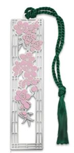 cherry blossom metal bookmark