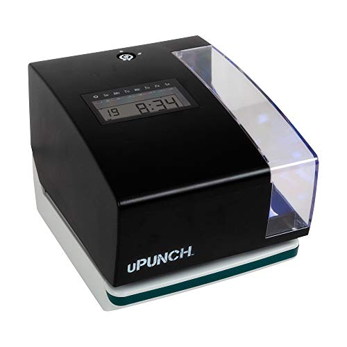 uPunch Digital Time Clock and Date Stamp with 50 Time Cards, 1 Ribbon & 2 Keys (CR1000)