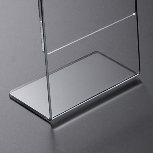 8.5x11 Acrylic Sign Holder, HIIMIEI Slant Back Sign Holders Portrait Ad Frames Clear Durable Flyer Display Stand for Office Home Store Restaurant Pack of 12