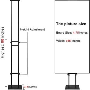 GUOHONG Poster Stand for Display Pedestal Sign Stand,Adjustable Floor Standing Sign Holder,Heavy Duty Banner Stand with Base Height Up to 75 inch Double-Sided for Board & Foam Sign (75in)