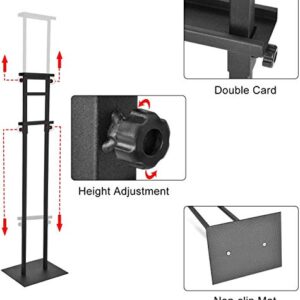 GUOHONG Poster Stand for Display Pedestal Sign Stand,Adjustable Floor Standing Sign Holder,Heavy Duty Banner Stand with Base Height Up to 75 inch Double-Sided for Board & Foam Sign (75in)