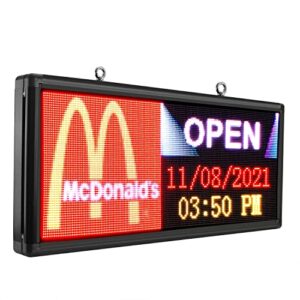 color trade p6 outdoor full color 40 x 18 inches led sign with high resolution scrolling texts, colorful images and videos led display for advertising