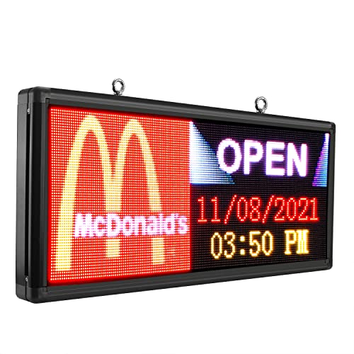 Color Trade P6 outdoor Full Color 40 x 18 inches led sign with High resolution scrolling Texts, colorful images and videos led display for advertising