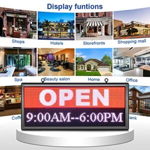 Color Trade P6 outdoor Full Color 40 x 18 inches led sign with High resolution scrolling Texts, colorful images and videos led display for advertising