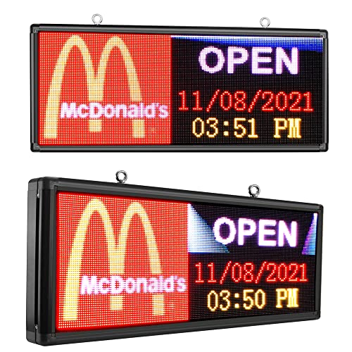 Color Trade P6 outdoor Full Color 40 x 18 inches led sign with High resolution scrolling Texts, colorful images and videos led display for advertising