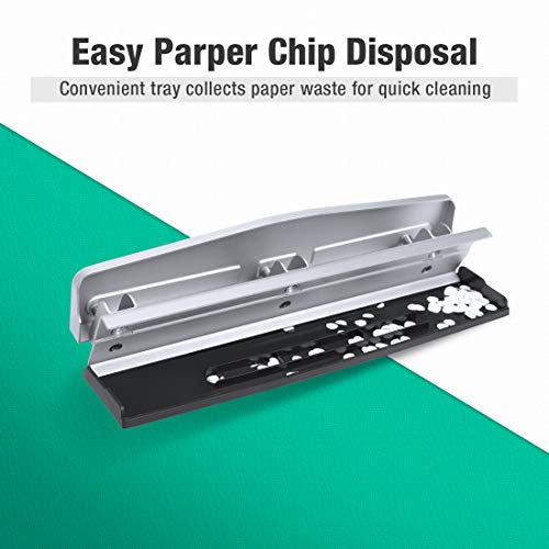 HAUSHOF Desktop Stapler and 3-Hole Punch Set with 5000-Piece Staples and Staple Remover, Office Supplies Compatible with 26/6 and 24/6 Staples