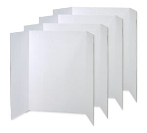 pacon presentation board, white, single wall, 48″ x 36″, 4 boards pk