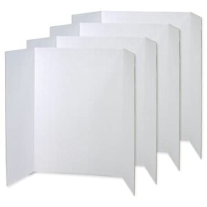 Pacon Presentation Board, White, Single Wall, 48" x 36", 4 Boards Pk