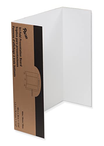 Pacon Presentation Board, White, Single Wall, 48" x 36", 4 Boards Pk