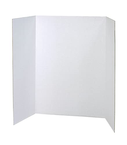 Pacon Presentation Board, White, Single Wall, 48" x 36", 4 Boards Pk