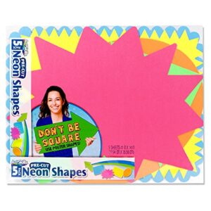 artskills 11″ x 14″ poster boards shapes school project supplies, neon, 5 pack