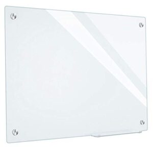 Glass Whiteboard Magnetic Dry Erase White Board 4'x 3' Framless White Surface