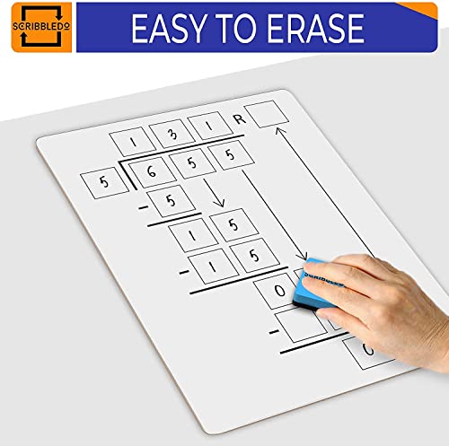 Dry Erase Division Multiplication Chart Whiteboard & Division practice white board Double Sided Times Table Math Manipulatives White Board for Kids Students Classroom and Home Mini Whiteboard Lapboard