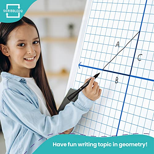 Jumbo Magnetic Coordinate Plane 27" x 27" White Board Dry Erase Graph Grid Board XY Coordinate Plane Grid Whiteboard Math Teacher Supplies