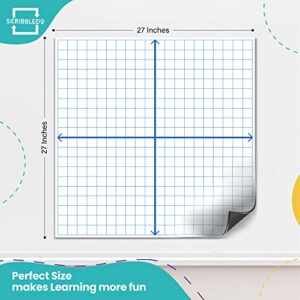 Jumbo Magnetic Coordinate Plane 27" x 27" White Board Dry Erase Graph Grid Board XY Coordinate Plane Grid Whiteboard Math Teacher Supplies