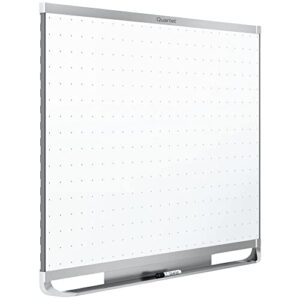 quartet magnetic whiteboard, white board, dry erase board, 8′ x 4′, silver aluminum frame, prestige 2 total erase (tem548a)