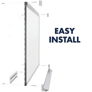 Quartet Magnetic Whiteboard, White Board, Dry Erase Board, 8' x 4', Silver Aluminum Frame, Prestige 2 Total Erase (TEM548A)