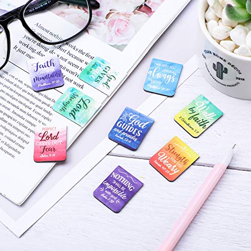 Dianelhall 96 Pieces Inspirational Magnetic Bookmarks Magnet Page Markers Motivational Page Clips Positive Magnetic Book Marker for Students Teachers School Home Office Supplies,16 Styles