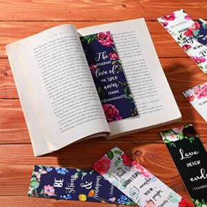 72 Pcs Bible Verse Bookmarks Christian Gifts for Women Bulk Inspirational Scripture Bookmarks Motivational Positive Faith Bookmarks Flower Page Clips Presents for Book Lovers Readers (Gentle Style)