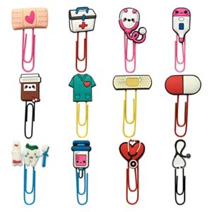 cute bookmark cartoon bulk bookmarks with colorful paperclip for pagination organize folder unique bookmarks gifts for girls student stationery nursing student essentials