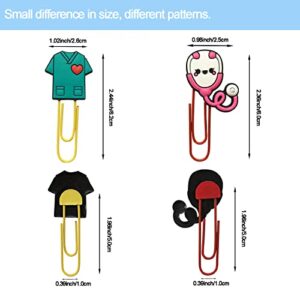 Cute Bookmark Cartoon Bulk Bookmarks with Colorful Paperclip for Pagination Organize Folder Unique Bookmarks Gifts for Girls Student Stationery Nursing Student Essentials