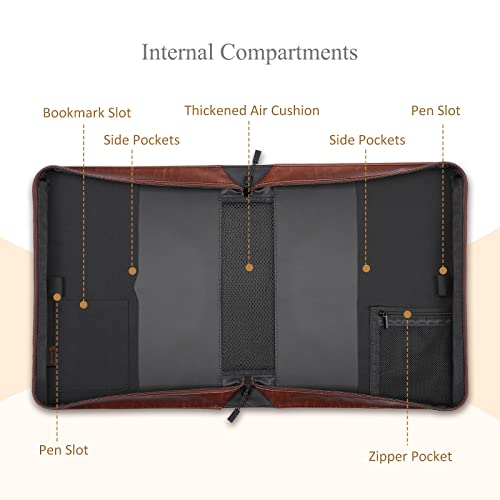 Classic Bible Cover, FINPAC Large PU Leather Carrying Book Case Church Bag Bible Protective with Handle, Perfect Gift for Men, Women, Father, Mother, Friends [Trust in The Lord] -Brown