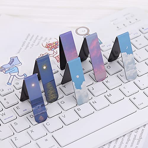Magnetic Bookmarks Magnet Page Markers, Magnetic Page Clip for Students Teachers, Fun Book Marks for Reading(12 Pieces)