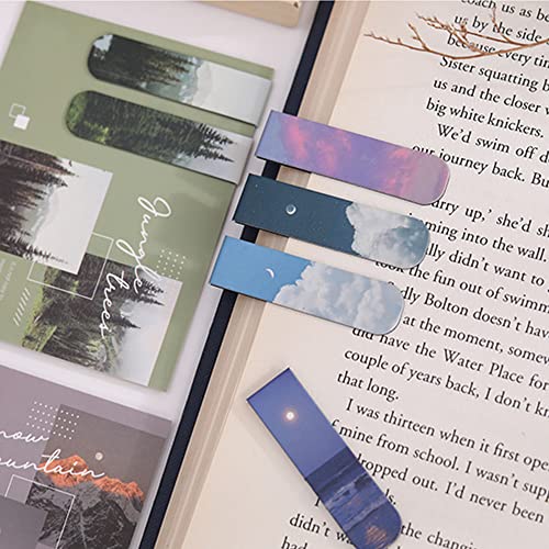 Magnetic Bookmarks Magnet Page Markers, Magnetic Page Clip for Students Teachers, Fun Book Marks for Reading(12 Pieces)