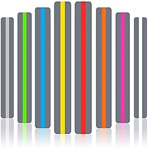 32 Pieces Guided Reading Strips/Colored Overlay/Highlight Strips/Highlighter/Bookmark/Assorted Colors Help with Dyslexia for Children and Teacher Supply Assistant