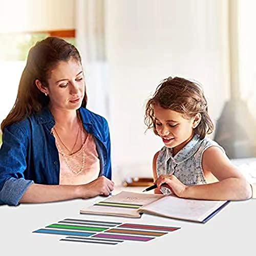 32 Pieces Guided Reading Strips/Colored Overlay/Highlight Strips/Highlighter/Bookmark/Assorted Colors Help with Dyslexia for Children and Teacher Supply Assistant