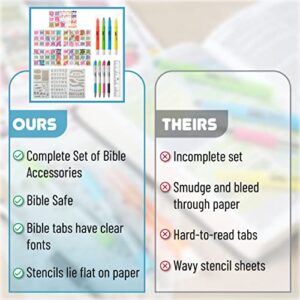 Mr. Pen- Bible Journaling Kit with Bible Highlighters and Pens No Bleed, Bible Tabs, Bible Stencils, Bible Ruler, Bible Markers No Bleed, Bible Journaling Supplies, Bible Study Kit, Christian Gifts