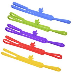 silicone finger point bookmarks book marker for school supplies stationery assorted colors pack-5 by rienar