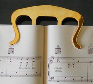 gold clip- music book mark and page holder