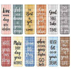 60 Pieces Inspirational Magnetic Bookmarks Motivational Bookmarks Magnetic Page Markers Assorted Magnet Page Clips for Students Teachers School Home Office Supplies (Simple Style)