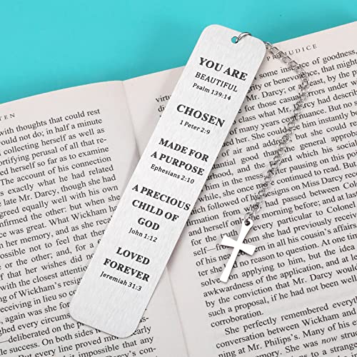 Inspirational Christian Bookmark Gifts for Women Men Bible Verse Bookmark for Girls Daughter Book Lovers Graduation Birthday Christmas for Female Male Him Her Religious Church Bulk Gifts