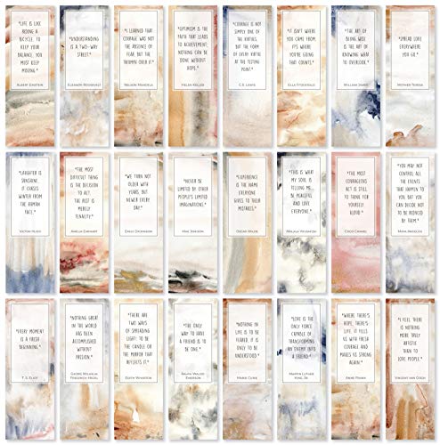 Abstract Bookmarks with Inspirational Quotes - Pack of 48