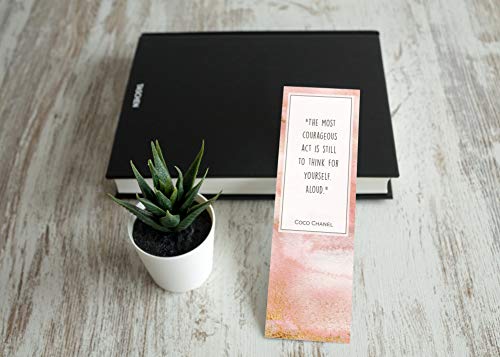 Abstract Bookmarks with Inspirational Quotes - Pack of 48