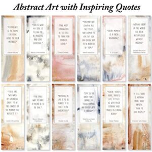 Abstract Bookmarks with Inspirational Quotes - Pack of 48