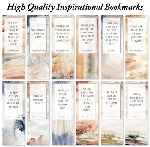 Abstract Bookmarks with Inspirational Quotes - Pack of 48