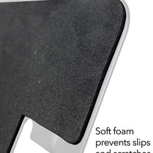 Clipco Premium Book Ends with Anti-Slip Pad 5-inch (Pack of 6) (White)