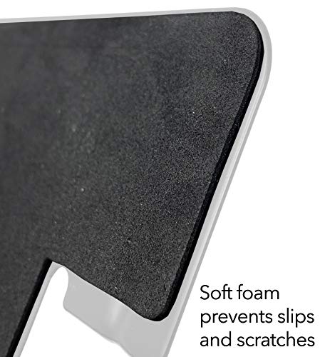 Clipco Premium Book Ends with Anti-Slip Pad 5-inch (Pack of 6) (White)