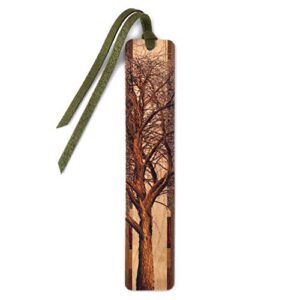 winter willow tree wooden bookmark – also available with personalization – made in usa