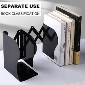 MDHAND Adjustable Bookend, Desk Magazine File Organizer Holder, Desk Organizer and Accessories for Office, Books, Papers, Extends up to 19 inches