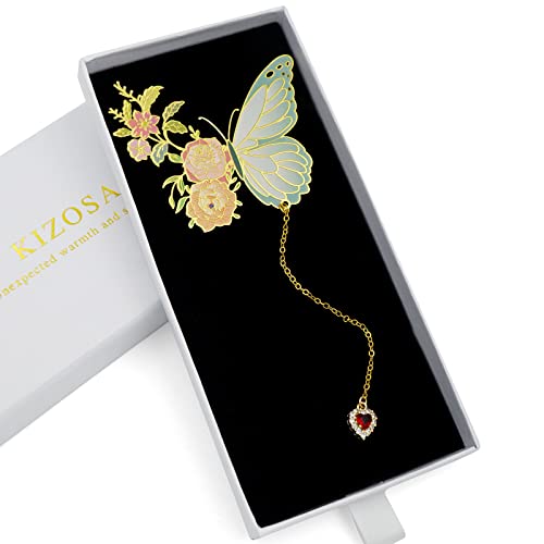 KIZOSA Butterfly Bookmarks for Women,Cute Funny Metal Bookmark,Unique Gifts Book Markers for Women Book Lovers,Teacher Appreciation Gifts ,Valentine Mother's Day Christmas New Year Birthday Gift