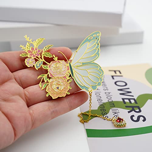 KIZOSA Butterfly Bookmarks for Women,Cute Funny Metal Bookmark,Unique Gifts Book Markers for Women Book Lovers,Teacher Appreciation Gifts ,Valentine Mother's Day Christmas New Year Birthday Gift