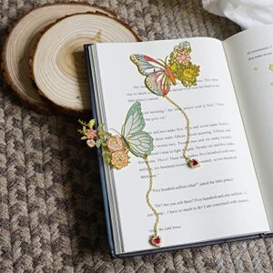 KIZOSA Butterfly Bookmarks for Women,Cute Funny Metal Bookmark,Unique Gifts Book Markers for Women Book Lovers,Teacher Appreciation Gifts ,Valentine Mother's Day Christmas New Year Birthday Gift