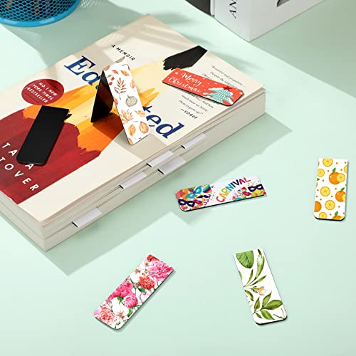 30 Pieces Magnetic Bookmark Book Marker Clip Sublimation Bookmarks Sublimation Magnetic Bookmarks Page Markers for Students Teachers Classroom Home Office Reading Supplies